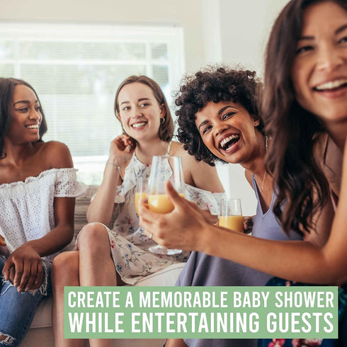 Hadley Designs Baby Shower Games for Girls, 25 Double-Sided Cards for 25 Guests, Baby Trivia and Find The Guest