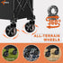 350lbs CUMNTQ Wagons Carts Foldable, Weight Capacity Collapsible Wagon with All-Terrain Wheels, Grocery Cart on Wheels