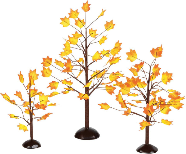 Department 56 Village Autumn Maple Trees - Set of 3