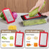 Geedel Vegetable Chopper Pro, 4 in 1 Kitchen Slicer Dicer Cutter Grater with Container for Onion, Potato, Carrot (Red)