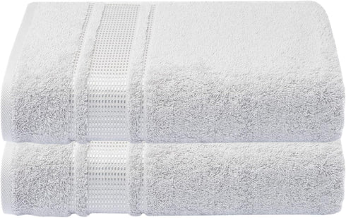 2 100% 28 55 Melissa Linen, Piece, Silver Light Grey Bath Towels, Turkish Cotton Bath Towels for Bathroom, Absorbent