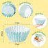 300pcs Back to School Cupcake Liners, Mini Cake Baking Cups with Toppers for First Day of School (6 Styles).