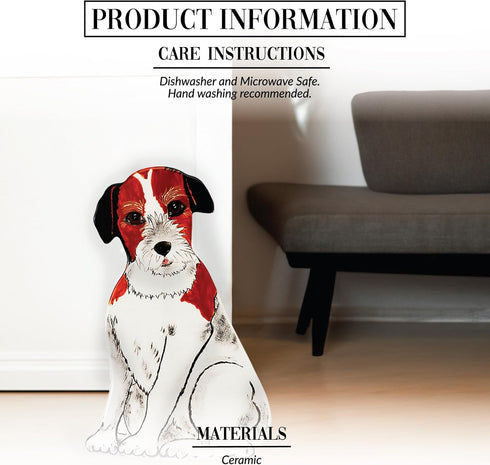 Pavilion Gift Company Chloe-Jack Russell Small Dog Vase, Brown, White, Black