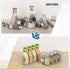 Vtopmart 2 Pack Clear Plastic Food Storage Organizer Bins for Pantry, Kitchen, Fridge, Cabinet, 4 Compartment Holder