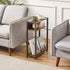 3 UTMZ001H IBUYKE Narrow Side Table with Storage Shelf, Tier End Table,Modern Sofa Table,Small Nightstand with Magazine