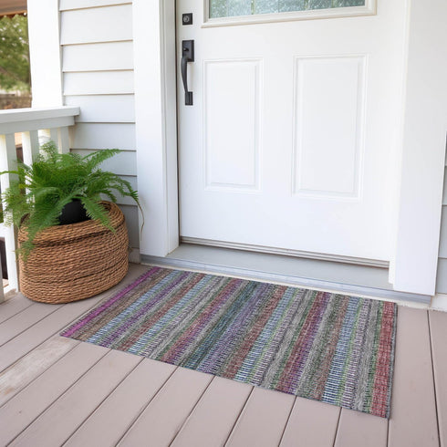 Chantille ACN589 Taupe Indoor Outdoor Area Rug 1'8" x 2'6", Easy Clean, Machine Washable