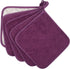 100% Cotton Kitchen Everyday Basic Terry Pot Holder, Heat Resistant Coaster, Set of 5, Grape