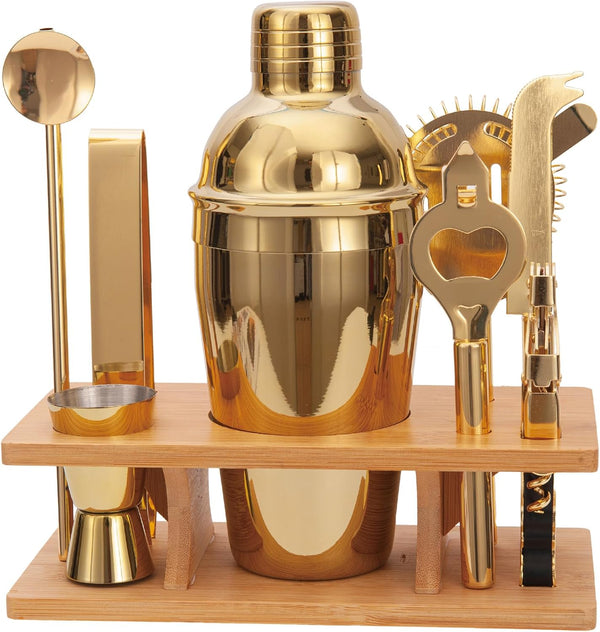 JNWINOG 9Pcs-Cocktail Shaker Set Bartending Kit Cocktail Bar Set Cocktail Mix Drink