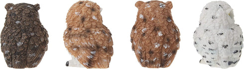 George S. Chen Imports SS-G-54281 Owl Figurines, Set of 4, 2"