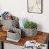 Vagusicc Set of 3 Wicker Storage Baskets - Hand-woven Round Large Baskets for Organizing, Grey Storage Decor