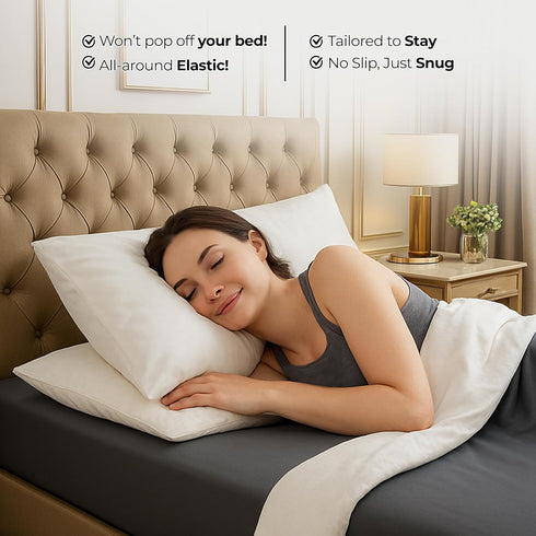 Utopia Bedding Queen Fitted Sheet - Deep Pocket Bottom Sheet - Soft Microfiber - Easy Care - 1 Fitted Sheet Only (Grey)