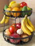 Sevenblue 2 Tier Large Fruit Basket for Kitchen Counter with 2 Banana