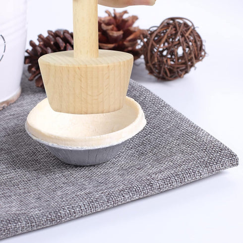 3Pcs Tart Tamper Set, Portable Wooden Double Side Pie Pastry Dough Tamper, Wooden Egg Tart Mold, DIY Cake Pastry Tools for Egg Tart, Pasta, Cheesecakes and Dessert Baking by KVMORZE