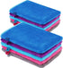PHOGARY 10 PCS Microfiber Body Wash Mitts, Flannel Soft Face Mitten, Bath Spa