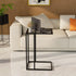Easy Paws C Table Glass End Table, Couch Side Table, Tempered Glass Snack Side Table with Metal Frame, TV Tray Table