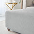 ANWUCHEN Ottoman Cover - Stretch Knitted Jacquard Square Slipcover - Soft Thick Storage Foot Stool Cover With Elastic
