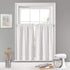 Vue Kingsbury Small Panel Tiers Privacy Window Treatment Pair, 52" x 45", White, Bathroom, Living Room