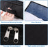 Fixwal 4 Pack Black Underbed Storage Bags with Clear Window, Reinforced Handles for Clothing and Bedding