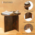 AWASEN Side Table, Small Triangle End Table Living Room, Modern Accent Table with Unique Tabletop, Mini Bedside Table