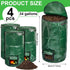 4 34 Ctosree Pieces Compost Bin Bags Large Gallon Reusable Yard Waste Lawn Bags Heavy Duty Garden Composting Garbage