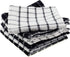 DII Basic Terry Collection Windowpane Dishcloth Set, Black, 12x12, 6 Piece