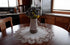Cocoa, Earth Tones Jacquard Peacock Tail Lace Doily - 23 Inch Round Placemat and Table Centerpiece