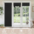Small Door Curtain Privacy Thermal Insulated Blackout Curtain, 1 Panel for Small Window/Front Door, W26 x L20, Black