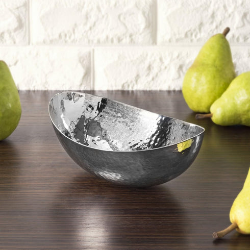 8" Oval Bowl, Stainless Steel, Silver