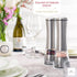 Salt and Pepper Grinder Set, Large Capacity Stainless Steel Grinders with Tray, Manual Mills, Set of 2