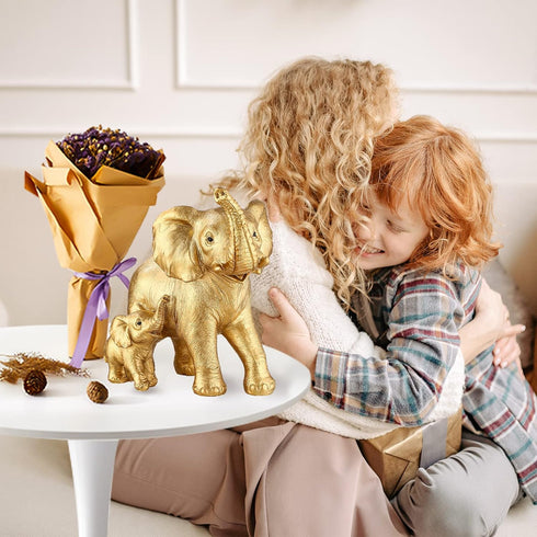 Ylncicn Elephant Statue - Elephant Decor - Mom Gifts - Elephant Gifts for Women - Home Decor Office Bookshelf TV Stand