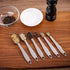 Accurate 18/8 Stainless Steel Measuring Spoons, Heavy Duty Set of 6 with Ring Connector, Dark Grey