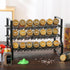 24Pcs Lids-4 oz Set (24) Glass Spice Jars with Label, Spice Jars with Shaker Gold Spice Seasoning Jars Bottles