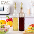 2 Pack- 17oz COOK WITH COLOR Glass Olive Oil Bottle Dispenser - Oil and Vinegar Cruet - Olive Oil Carafe Decanter
