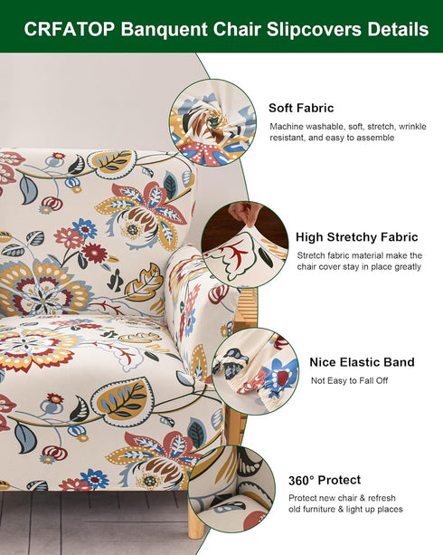 1-Piece Sofa,B61 CRFATOP Stretch Modern Banquet Armchair Slipcover Accent Chair Covers with Arms Soft Chair Slipcovers