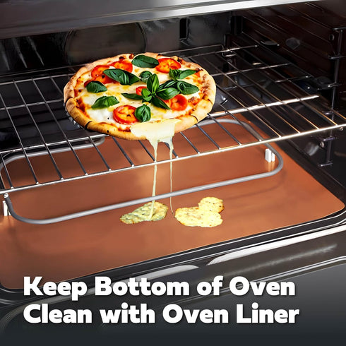 Cooks Innovations Non-Stick Oven Protector Mat - 2 Heavy Duty Nonstick Rack Liners for Convection, Electric, Gas &