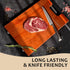 LUBAN Mahogany Wood Cutting Board, Thickened & Large with Handle, Premium Sustainable Wooden Chopping Board (14x9.5x1.1