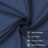 Sheer Window Valance Curtains, 42x14 Inches Light Filtering Valances with Small Rod Pockets, Navy Blue, 2PCS
