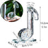 QFkris 5'' Height Crystal Eighth Note Figurines, Collectibles Glass Musical Sculpture Statue for Home Piano Guitar Gifts