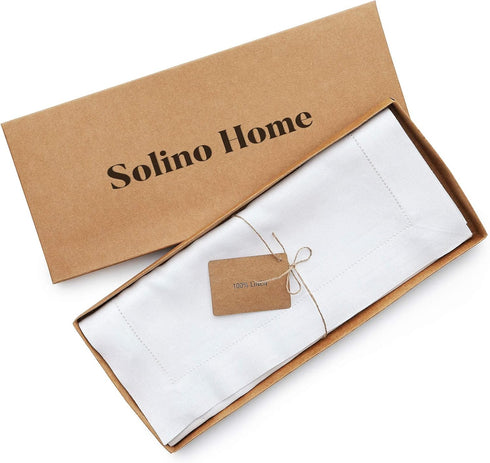 48 Inches 100% 14 48 Inch Summer, Solino Home Linen White Table Runner - Classic Hemstitch, Pure Linen Coffee Table