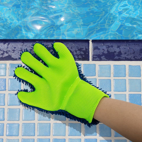 DECOHS 4 Swimming Pcs Pool Cleaning Scrubbing Mitt, Pool and Spa Cleaning Mitt, Pools Hot Tub Scrubbing Glove for Stain