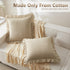 26 26 Inches, Set 2, KKJIAF Ruffle Gingham Pillow Covers x Cotton Plaid Throw Pillow Shams of Linen Feel Ruffled Plaid