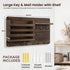 Nekon Mail Holder for Wall - Mail Organizer with Key Hooks, Letter Sorter, Natural Wood, Floating Shelf, Flush Mount