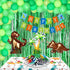 2 Pack Dinosaur Graduation Tablecloths, Dino Table Cover for Birthday, Kindergarten Preschool Grad, 52" X 87"