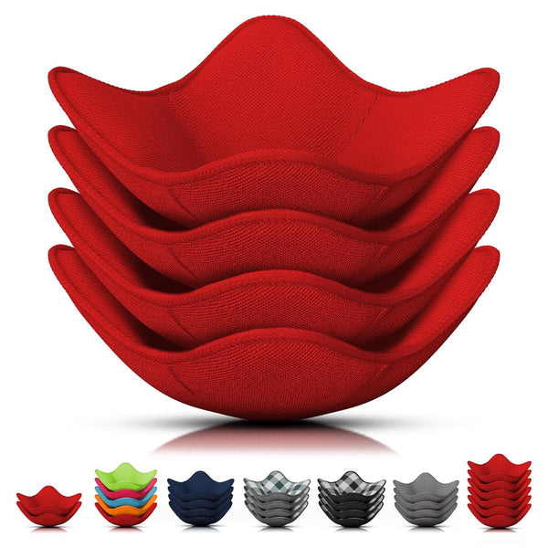 4 Pcs Microwave Bowl Holders for Hot Food Microfiber Fabric Heat-Resistant Hot