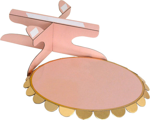 12 Inch Pink Cardboard One Tier Cake Stand for Birthday Party Decorate (2)