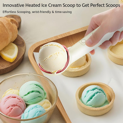 Cloukily 3.0): Holder,2025 IP67,Max 158 Heated Ice Cream Scoop with ON/OFF Switch(Latest Gen Rechargeable Electric