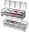 2 Set Acrylic Seasoning Organizer Box 10 x 4 x 3.2 in