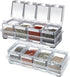 2 Set Acrylic Seasoning Organizer Box 10 x 4 x 3.2 in