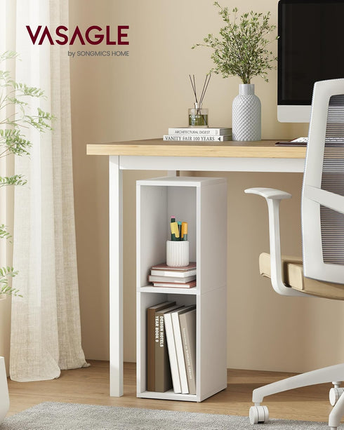 2-Tier 9.4 7.9 25.2 Inches, ULBC522W01 VASAGLE Custos Collection - Bookshelf, Bookcase, Book Shelf, Open Storage Shelf
