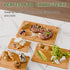 4-Piece Set Bamboo Cutting Boards for Kitchen, Wood Cutting Board with Juice Grooves & Built-in Handles, Easy Storage